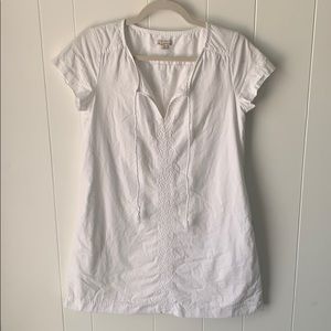Gap White Embroidered Mini Dress